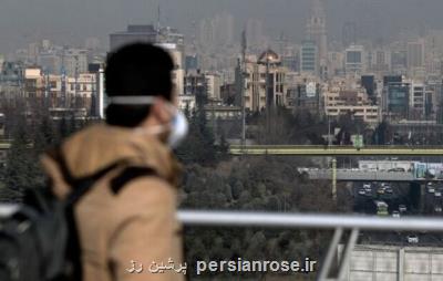 كاهش كیفیت هوا در مناطق پرتردد تهران به دنبال عدم وزش باد موثر