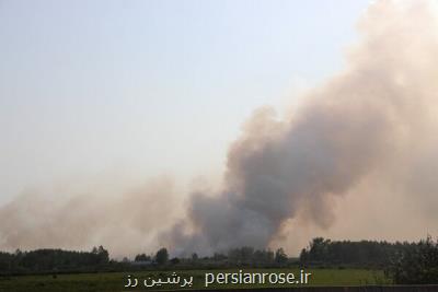 آتش سوزی در نیزارهای تالاب انزلی
