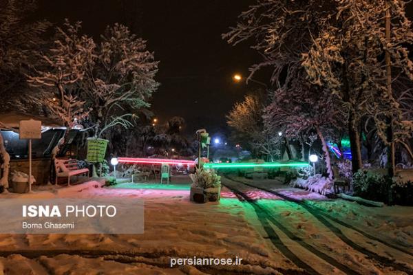 بارش باران و برف و وزش باد در تهران