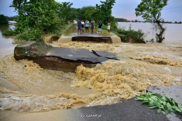 سیل و رانش زمین 25 کشته در شمال شرق هند برجا گذاشت