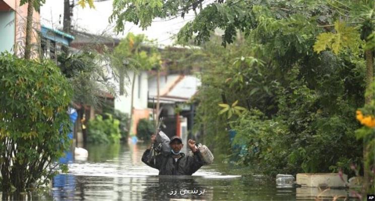 سیل و بارش های شدید موسمی در تایلند