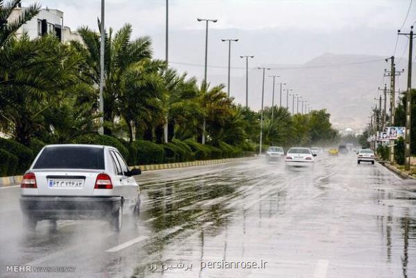 بارش باران در ۵ استان اهواز گرم ترین شهر