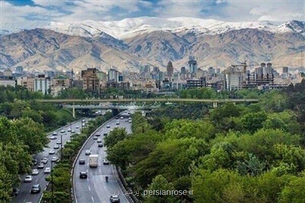 کیفیت هوای تهران در روز جاری