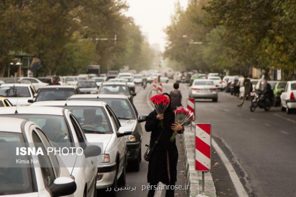 افزایش موقتی غلظت برخی آلاینده های هوا در مناطق پرتردد پایتخت