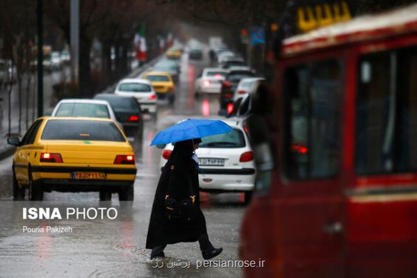 بارش باران در محورهای دو استان شمالی