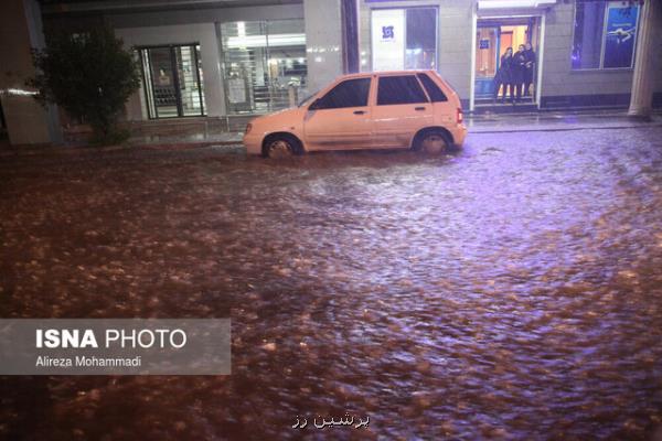 بارش شدید باران در ۹ استان كشور